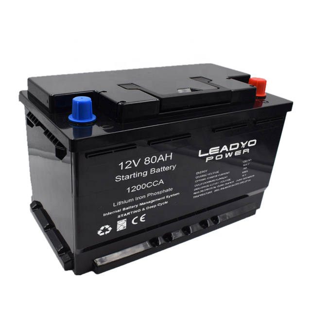 1200CCA 12v 80Ah Auto Batteries Lithium Car Starting Battery LiFePO4 12v Car Boat Trolling Motor Battery