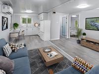Casa Contenedor Expandible de 20 pies/40 pies, Casa Modular Prefabricada de Lujo con 3 Dormitorios, Estructura de Acero, Casa Móvil Pequeña en Venta