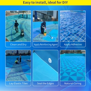 Dalles de <span class=keywords><strong>piscine</strong></span> en <span class=keywords><strong>mousse</strong></span> antidérapante 8 fois plus épaisses que les revêtements de <span class=keywords><strong>piscine</strong></span>, plus sûres, douces au toucher, élastiques, pour parcs aquatiques et piscines, avec installation facile - Product Image 6