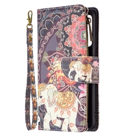 Étui portefeuille en cuir, pochette design à fermeture éclair pour Redmi Note 11 /Redmi Note 11 Pro