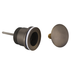 Válvula de desagüe emergente de metal cepillado color bronce, tapón de desagüe <span class=keywords><strong>Clic</strong></span> <span class=keywords><strong>Clac</strong></span> con rebosadero para lavabo de baño - Product Image 2