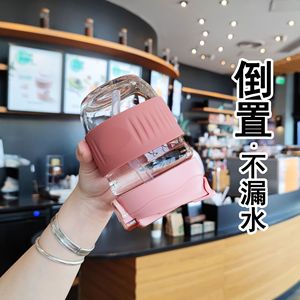 Double Wall Glass Coffee Cup With Lid Leak Proof For Tea Juice Water Students Back To School Gift 350Ml - Product Image 3