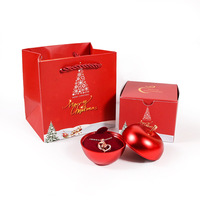 Boîte en fer décorative écologique et recyclable pour bougies, bijoux et artisanat, emballage cadeau de Noël avec revêtement UV