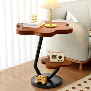 Table basse <span class=keywords><strong>en</strong></span> bois style crème, design traditionnel, meubles de salon, petite table compacte - Product Image 3