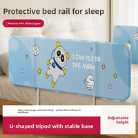 Barandilla de Seguridad Plegable para Cama de Bebé, Material Oxford Ecológico, Altura Ajustable, Portátil para Bebés y Niños Pequeños