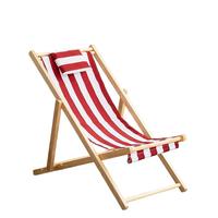 Chaise de plage en bois confortable à rayures colorées personnalisées avec tissu Oxford 600D, inclinable, pliable, portable, pour une personne