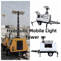 Torre de Iluminación CCTV con Energía Solar, Cámara PTZ de 4x150W para Monitoreo de Construcción y Almacenes