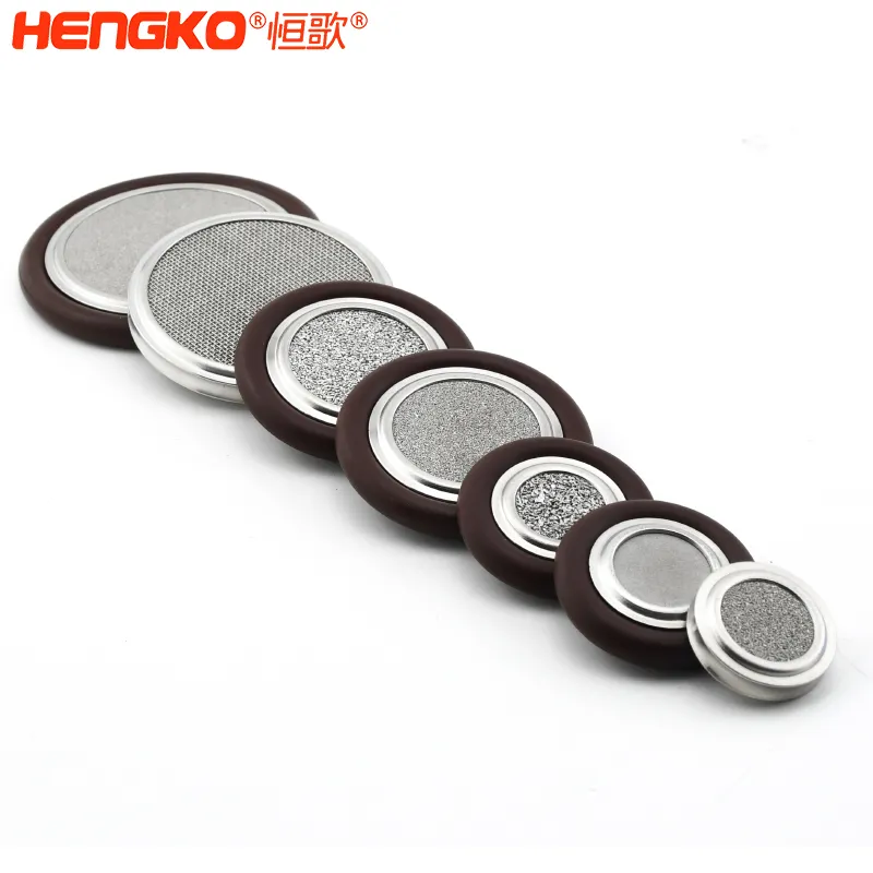 HENGKO DN NW KF16 25 40 50 Centering Rings with Sintered Metal Filter ISO-KF