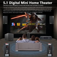 Système de son home cinéma sans fil Mini 5.1, amplificateur de décodage numérique DTS 3D/4K, système de home cinéma BT HD
