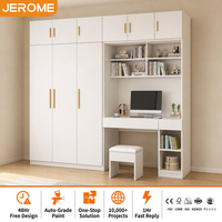 Armoires de rangement pour vêtements d'enfants au design moderne personnalisé, meubles de chambre à coucher, ensemble de penderie pour enfants avec table d'étude et d'ordinateur