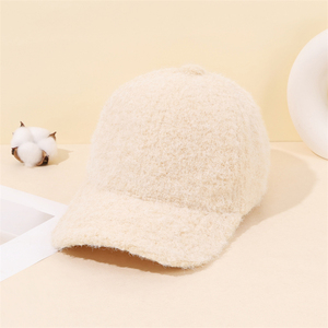 Gorro de Béisbol de 6 Paneles, Grueso, Cálido, Informal, Retro, de Moda, para Otoño e Invierno, Color Sólido Personalizado, Imitación Lana de Cordero - Product Image 4