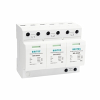 Protector contra Sobretensiones BR-50GR 1+1, Dispositivo de Protección contra Rayos de 50kA Tipo 1, Protector de Picos de Tensión de 50kA, Monofásico
