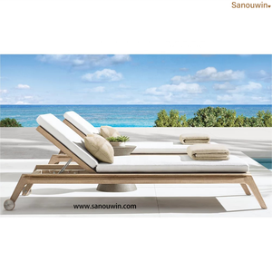 Lit de repos en teck durable fabriqué à la main dos tissé tous temps mobile confortable résistant aux taches bonne qualité - Product Image 2