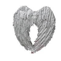 Ailes d'ange en or et argent pour hommes, vente en gros ODM, accessoires de déguisement pour Halloween, Noël, spectacle, danse