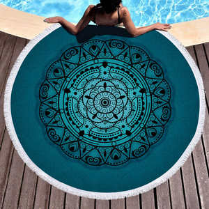 Toallas de Playa con Estampado de Mandala, Toalla de Baño Personalizada de Secado Rápido, Absorbente, Antiarena, Grande, de Poliéster, Ecológica para el Verano - Product Image 2