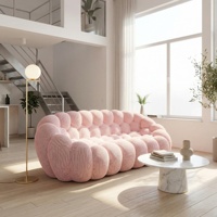 Canapé Bulle Moderne 98,43 Pouces 3 Places Design Nid d'Abeille 3D pour Salon Bureau Appartement Petit Espace Fournisseur OEM ODM