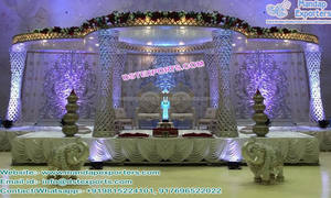 Akshar ผ้าคริสตัล Mandap สำหรับงานแต่งงาน,ทำจากไฟเบอร์คริสตัล Mandap จากใยอาหารงานแต่งลาย Daynamic - Product Image 2