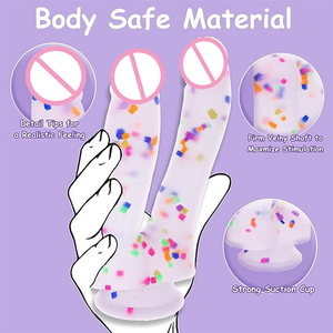 Consolador de silicona de pulgadas barato, consolador realista grande con ventosa, Juguetes sexuales para adultos, consolador realista con sensación de piel Real - Product Image 2