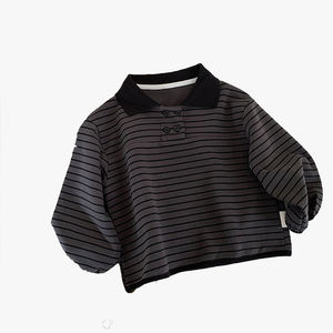 เสื้อโปโลเด็ก 2026 ฤดูใบไม้ผลิใหม่สไตล์เกาหลีลายทางแขนยาวเสื้อโปโลสำหรับเด็กผู้ชายเด็กผู้หญิงเด็กวัยหัดเดิน - Product Image 4