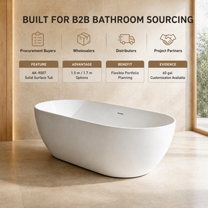 Vasca da Bagno Ovale Freestanding di Lusso in Pietra Artificiale per Villa - Product Image 3