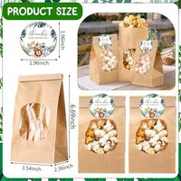Étiquettes de remerciement pour sacs à popcorn, autocollants ronds mignons pour baby shower, emballage alimentaire en papier, emballage cadeau, sac en papier kraft personnalisé
