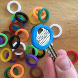 <b>Key</b> Identifier Label ID Silicone Sleeve - Custom Color Protective <b>Key</b> <b>Cap</b> <b>Cover</b> Set for Home Organization - Product Image 3