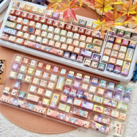 Capuchons de touches à thème Anime PBT, 141 touches, profil Cherry, pour clavier mécanique avec interrupteurs MX 61/87/104/108