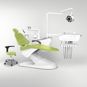 Silla de unidad Dental eléctrica de lujo, cojín de cuero PU con certificado CE, luz LED con Sensor de luz, equipo médico de moda de 550W para Hospital - Product Image 1