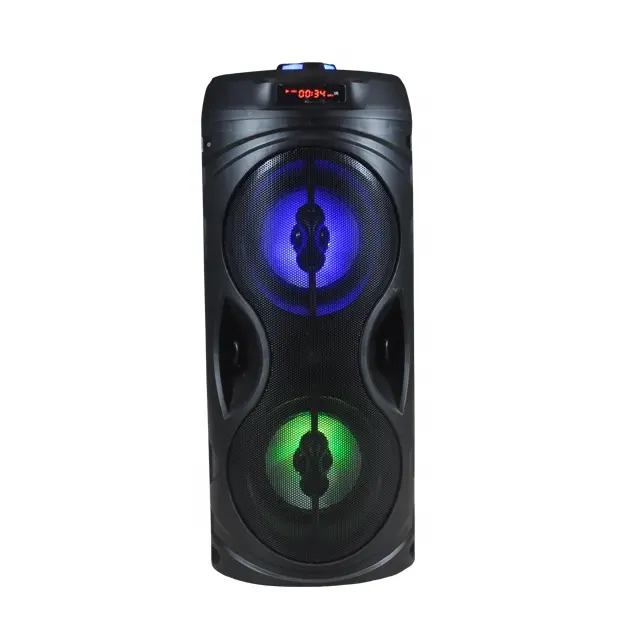 Nuovo Modello Cilindro Altoparlante Subwoofer Karaoke con Microfono Altoparlante Senza Fili di Bluetooth Lettore Audio per la Festa All'aperto