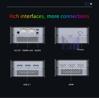 Mini PC de poche RGB Light T9 Plus N5095/N5105,N95/N100/N150/N250/N305/I3 triple écran 4K double LAN DDR5 16 Go 2 To Win11 Linux