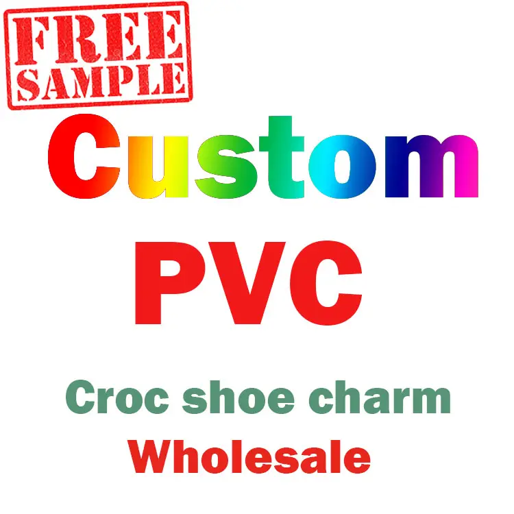 AMOSTRA GRÁTIS Atacado PVC glitter croc encantos personalizados sapatos de borracha encantos personalizados