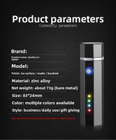Vente directe usine – Accessoires de fumée créatifs en métal avec affichage LED et double arc USB