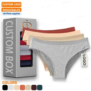 Bán Buôn Thấp Eo Chải Kỹ Cotton Mềm Phụ Nữ Thong Quần Lót Cổ Điển Phụ Nữ Thân Thiện Cơ Bản Quần Lót Bikini Ngắn Phụ Nữ Đồ Lót