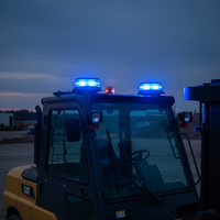 SM819HCB Starker Magnet Mini-Beacon 12 LED ECE R65 TB2 IP6K9K Blau-Gelb Rotierendes Blitzlicht Autodachleuchte 12-24V 3 Jahre Garantie