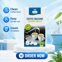 Tablettes Solides Nettoyantes pour Machine à Café – Écologiques et Efficaces – Éliminent les Résidus d'Huile de Café – Pour Expresso et Cafetière Goutte à Goutte – Personnalisation OEM