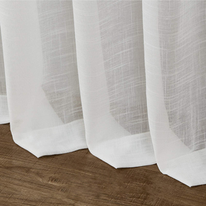 Bon marché Rouleau de tissu transparent en faux lin pour rideaux en voile de salon Fenêtre de maison de luxe - Product Image 1
