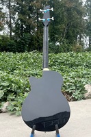 Aiersi Brand 4 String Electric Acoustic Bass Guitar Cheap Price Custom logo Gloss Black Cutaway Steel String Musical Instrument