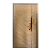 Porte d'entrée pivotante moderne en aluminium, porte de sécurité extérieure de luxe pour villa, personnalisable, isolée, anti-effraction