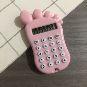 Foot Shaped Mini Calculator 8 Digit Portable Handheld Learning Stationery For Elementary Students - Product Image 2