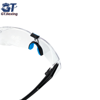 Lunettes de sécurité personnalisées GTJiexing avec logo, conformes aux normes ANSI Z87.1 CE EN166, verres en PC résistants aux chocs, pont nasal en caoutchouc souple, lunettes de protection