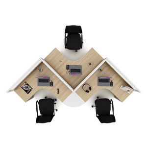 جديد تصميم مكتب طاولة مكتب عصرية مع درج/كرسي W على شكل مكتب عمل - Product Image 4