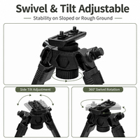 Trépied tactique SAINTZI MLok pour tir en extérieur, support de lunette de visée, alliage d'aluminium léger