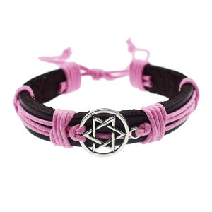 Nueva llegada de cuero genuino estrella judía <span class=keywords><strong>David</strong></span> Charm pulseras para Mujeres Hombres Vintage hexagrama brazalete joyería de moda de la suerte - Product Image 4