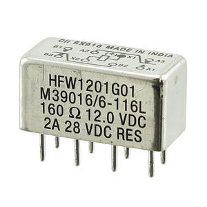 HFW1201G01 <b>RELAY</b> GEN PURPOSE DPDT 2A 12V Specially Designed for <b>Signal</b> <b>Relays</b>, <b>Up</b> <b>to</b> <b>2</b> <b>Amps</b> <b>Relays</b> - Product Image 1