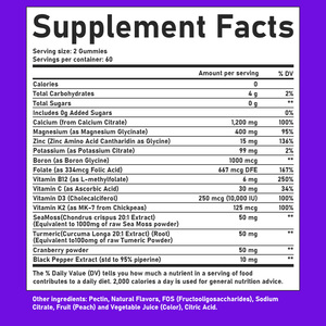 Gummies de citrate de calcium de qualité supérieure avec magnésium et zinc pour soutenir les os et les muscles – Gummies de citrate tricalcique - Product Image 2