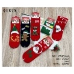 Calcetas de Navidad con Rabito de Piel de conejo Sock para Navidad con Diseño de Conejo