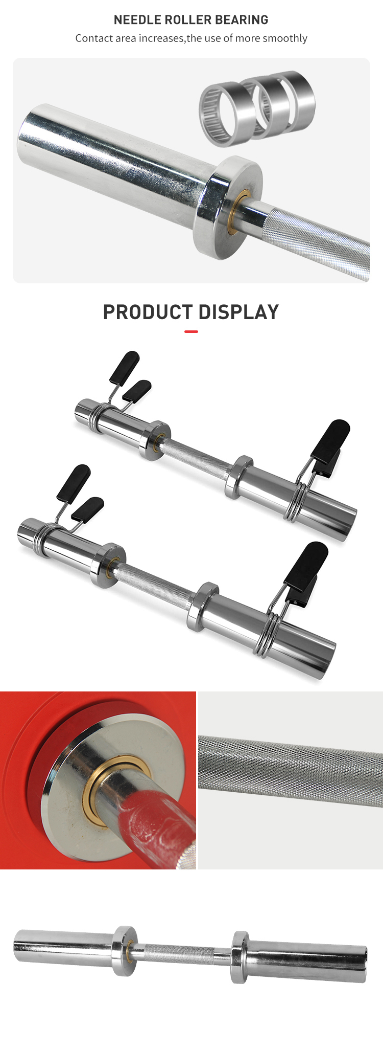 Guli Fitness 2 Inch Ob20 Chromed Barbell 25/28/30mm Adjustable Dumbbell