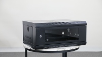 Baie de serveur 4U à pièces détachées, 19 pouces, 240*530*400 mm, murale, armoire de centre de données en acier SPCC thermolaqué, en stock.