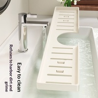 Support de rangement pour robinet d'évier de cuisine en métal, double, sans perçage, moderne, minimaliste, pliable, sur pied, multi-usage, amovible
