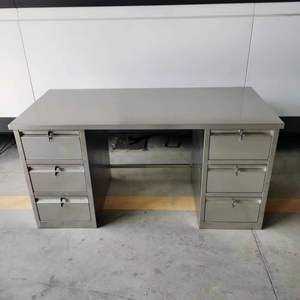 Tables en acier inoxydable de qualité industrielle, structure KD, bureau informatique en acier inoxydable avec tiroirs et armoires - Product Image 5